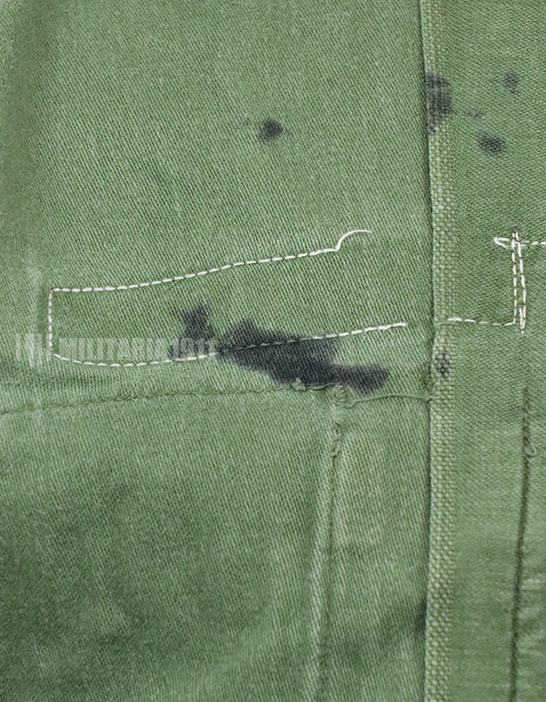 実物 アメリカ陸軍 第一歩兵師団 ユーティリティーシャツ OG-107 1970年製 パッチ後付け 放出品