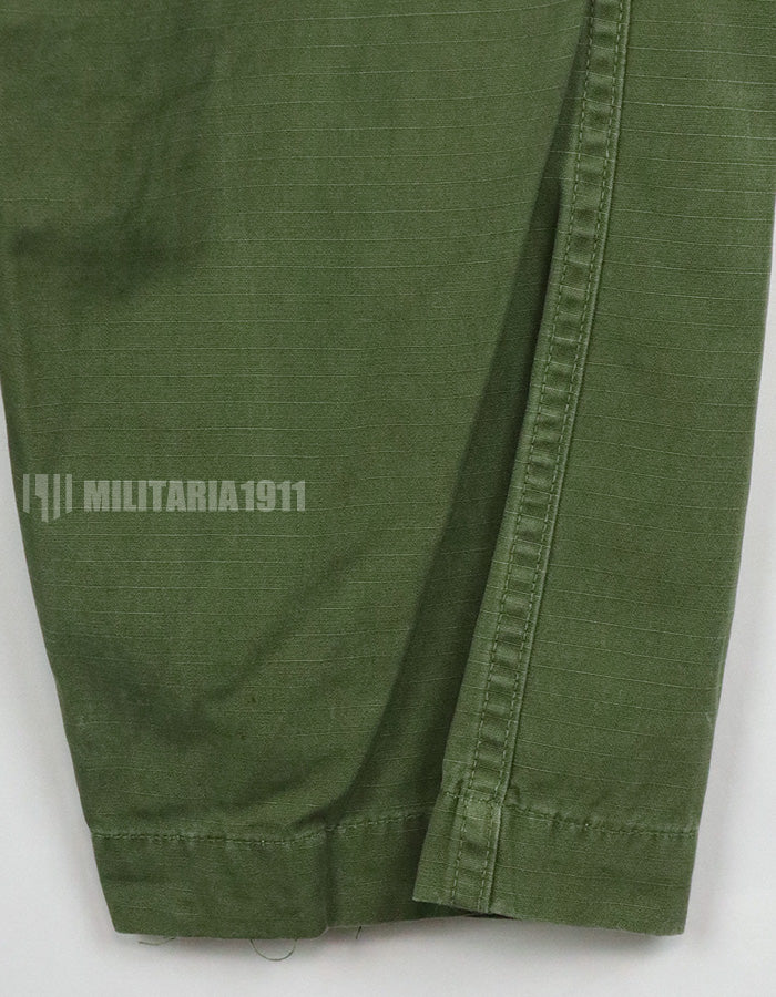 実物 後期型 リップストップ生地 ジャングルファティーグ パンツ M-L 裾紐なし 良いコンディション 1969年契約
