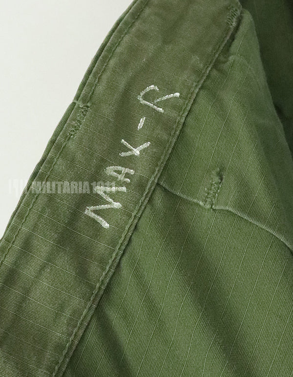 実物 後期型 リップストップ生地 ジャングルファティーグ パンツ M-L 裾紐なし 良いコンディション 1969年契約