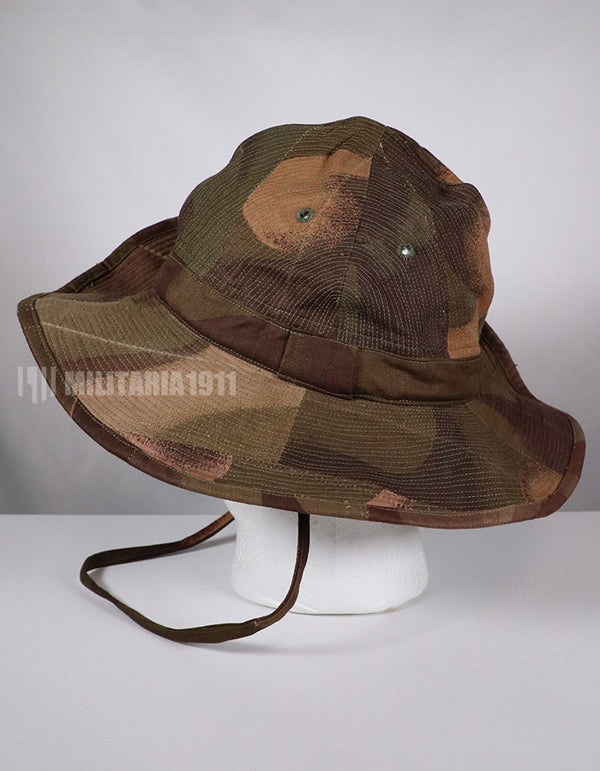 実物生地レプリカ フランス軍 南ベトナム陸軍 ウィンドプルーフカモフラージュ ブッシュハット 中古品