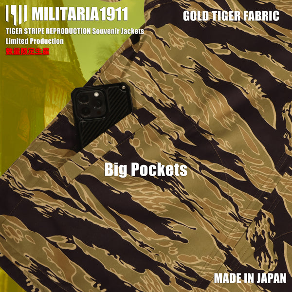 【2027年2月上旬納品】MILITARIA 1911 2026年新作  ゴールドタイガーパターン生地　スーバニアジャケット