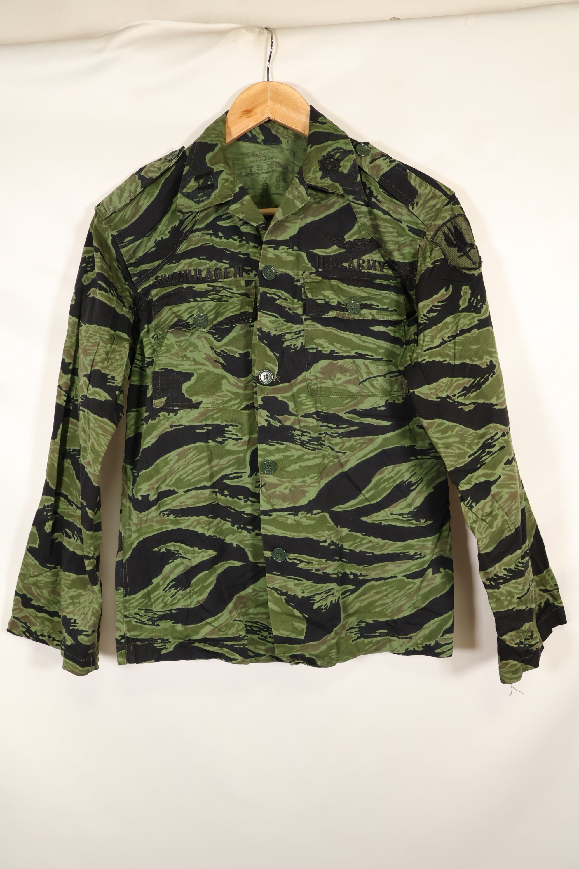 1968年&1969年製　73rd surveillance airplane company 直接刺繍　VNMC 4thパターン　タイガーストライプセット　未使用品