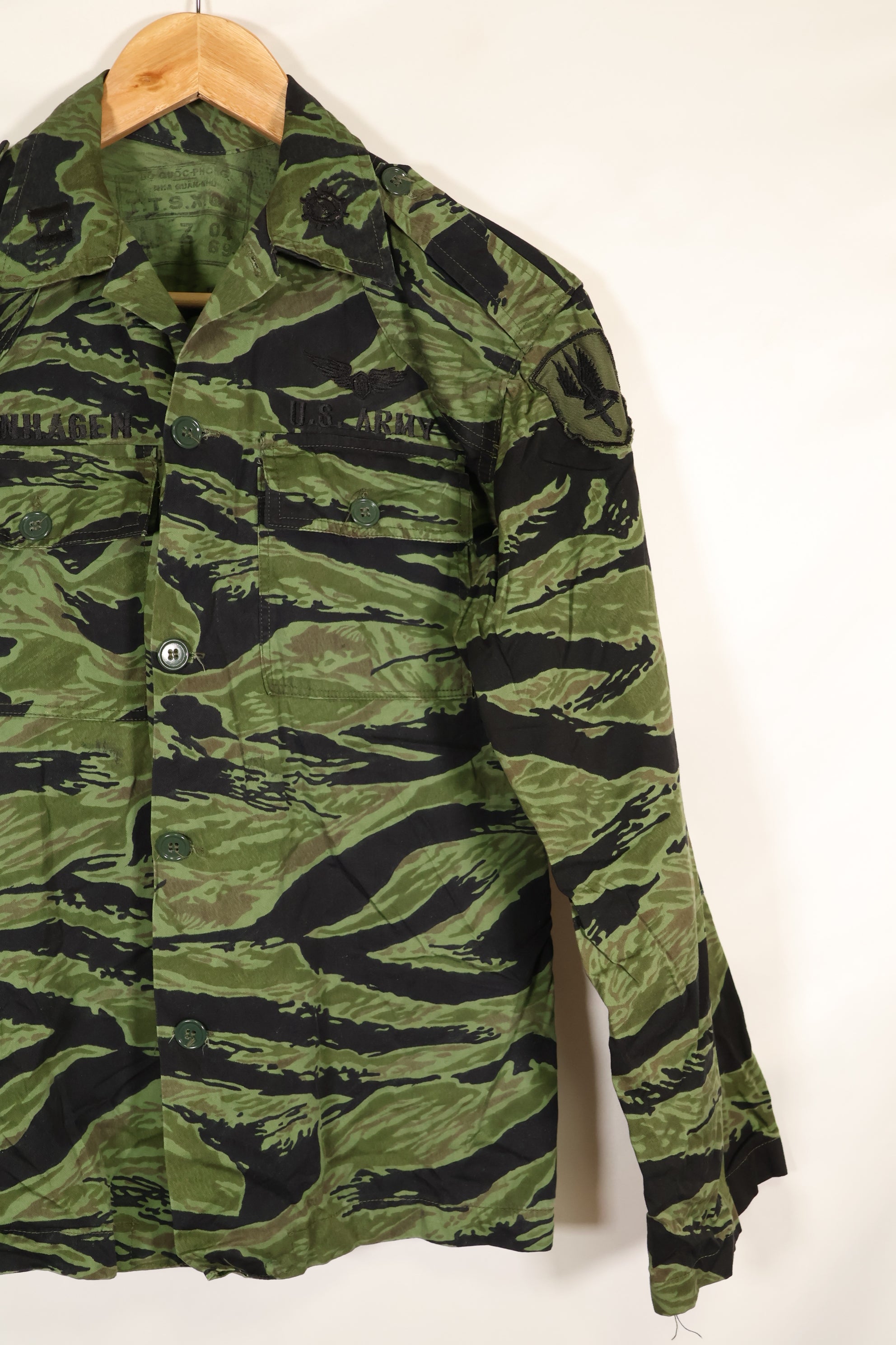 1968年&1969年製　73rd surveillance airplane company 直接刺繍　VNMC 4thパターン　タイガーストライプセット　未使用品