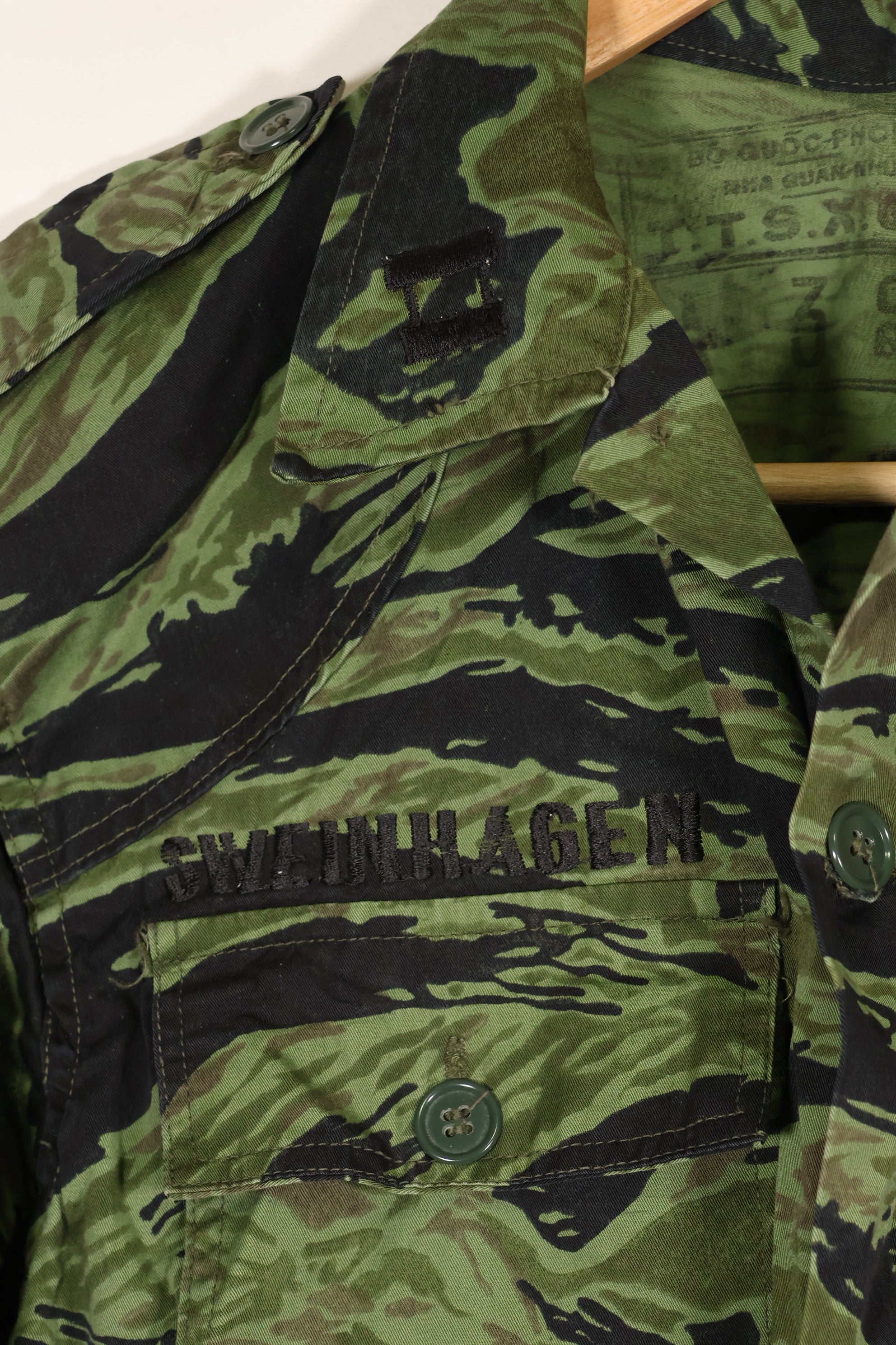 1968年&1969年製　73rd surveillance airplane company 直接刺繍　VNMC 4thパターン　タイガーストライプセット　未使用品