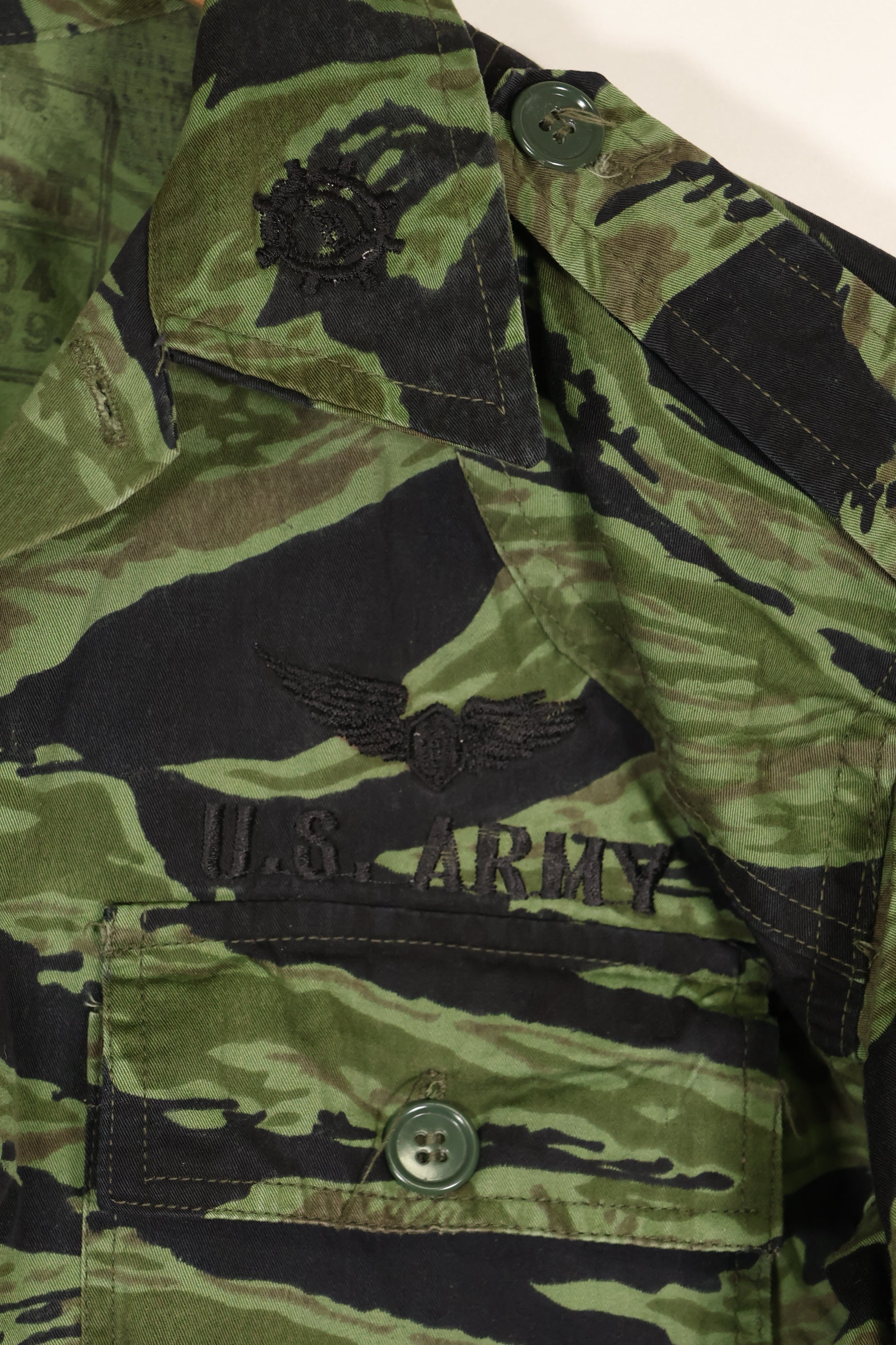 1968年&1969年製　73rd surveillance airplane company 直接刺繍　VNMC 4thパターン　タイガーストライプセット　未使用品