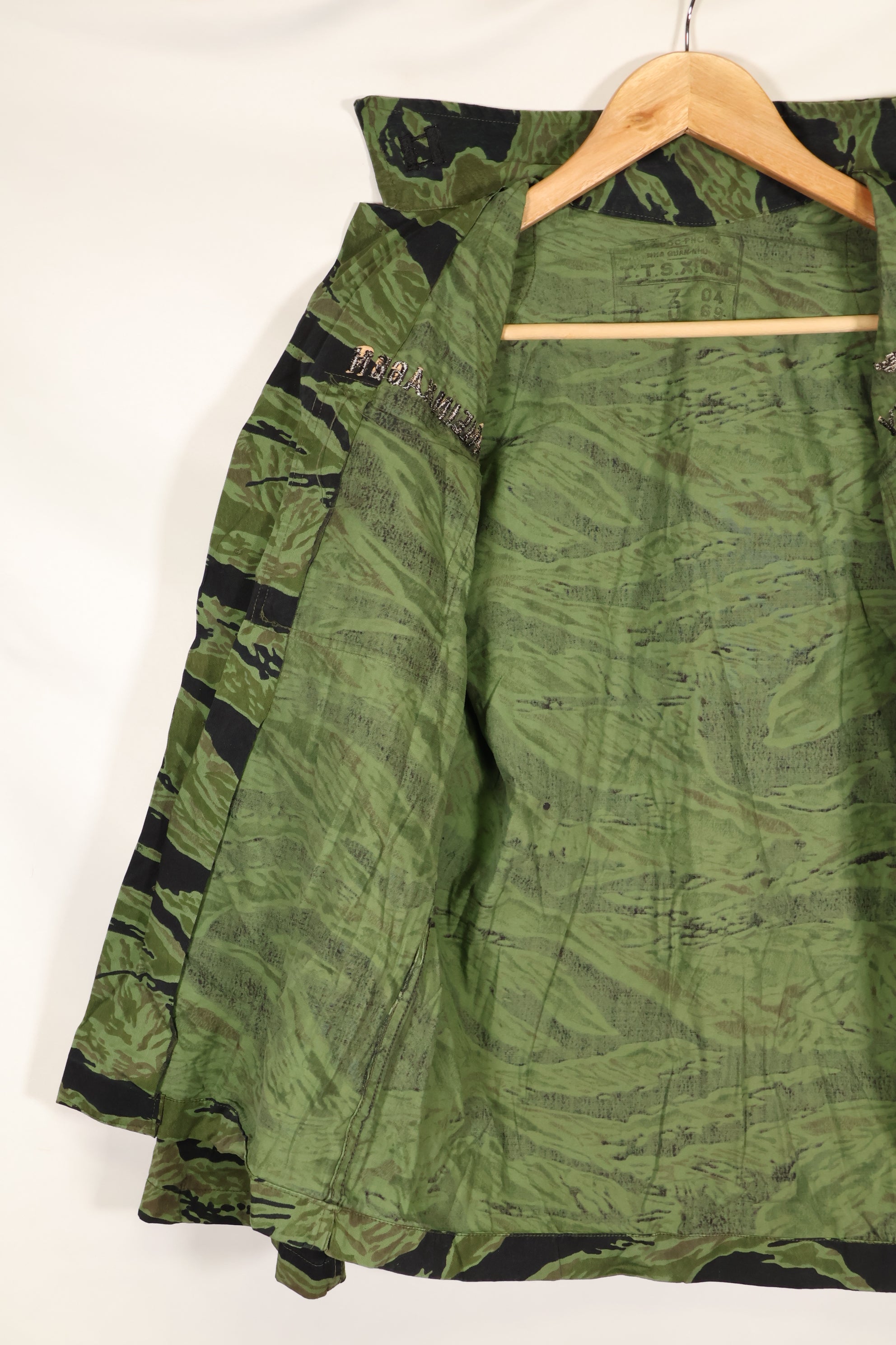 1968年&1969年製　73rd surveillance airplane company 直接刺繍　VNMC 4thパターン　タイガーストライプセット　未使用品