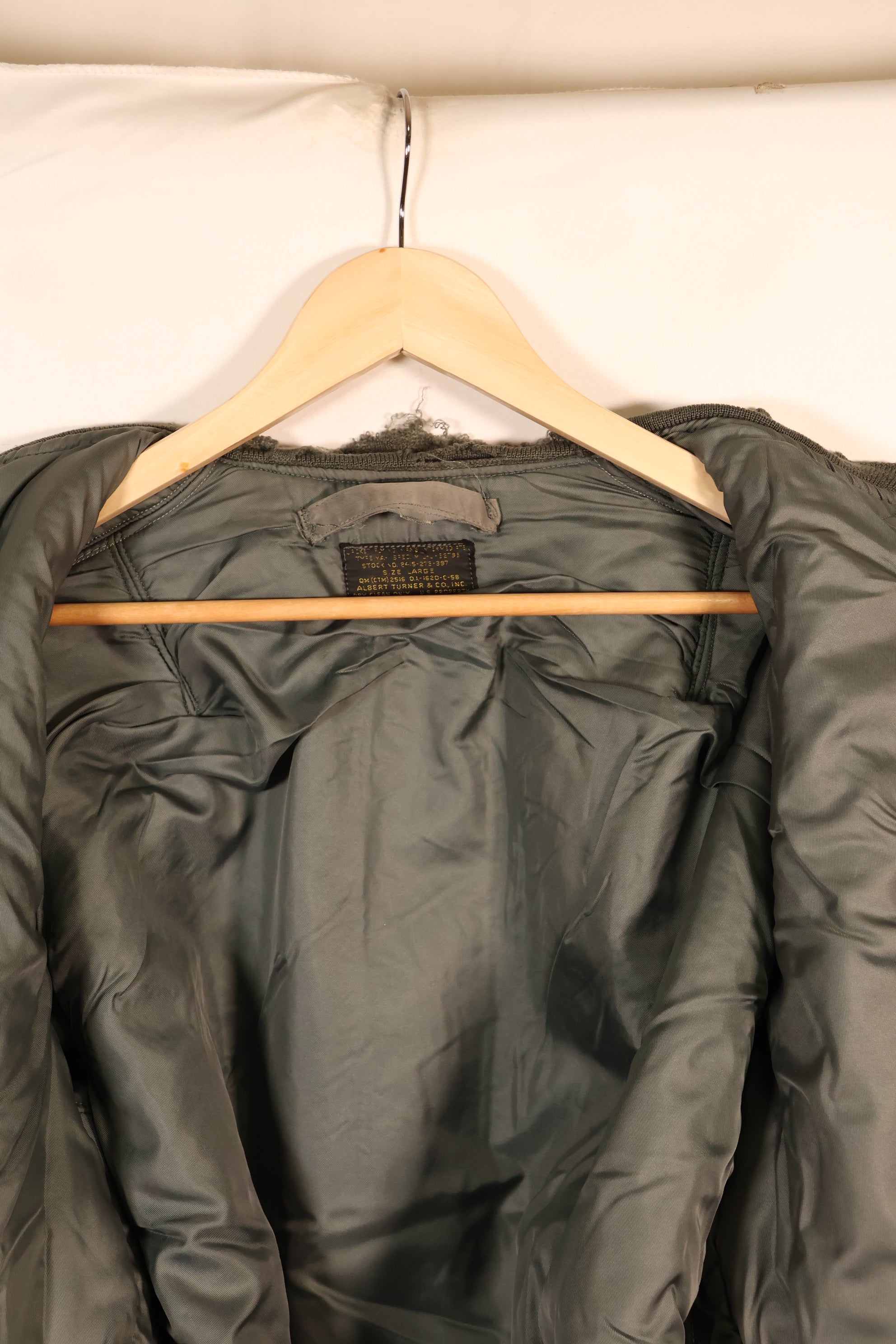 1958年契約　LARGE　アメリカ空軍　MA-1　フライトジャケット　使用感強い　中古品