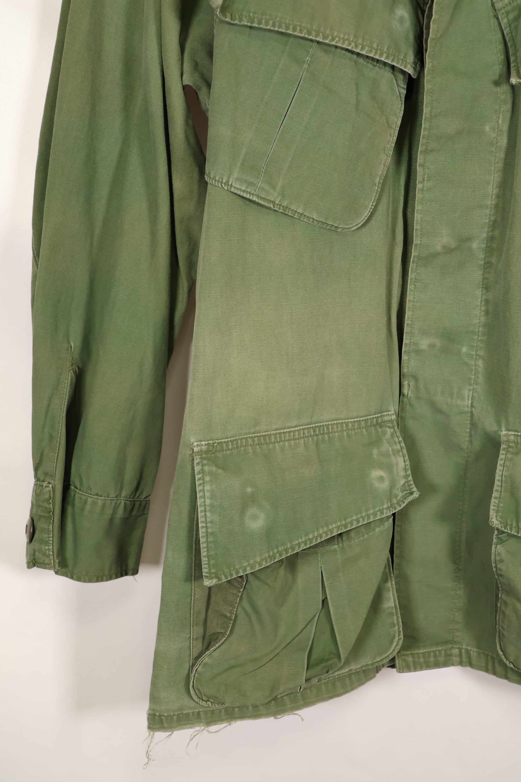 1967年契約　推定S-R　3rd Model ジャングルファティーグジャケット　73rd Surveillance Airplane Company（第73偵察航空中隊）パッチ初付け　中古品