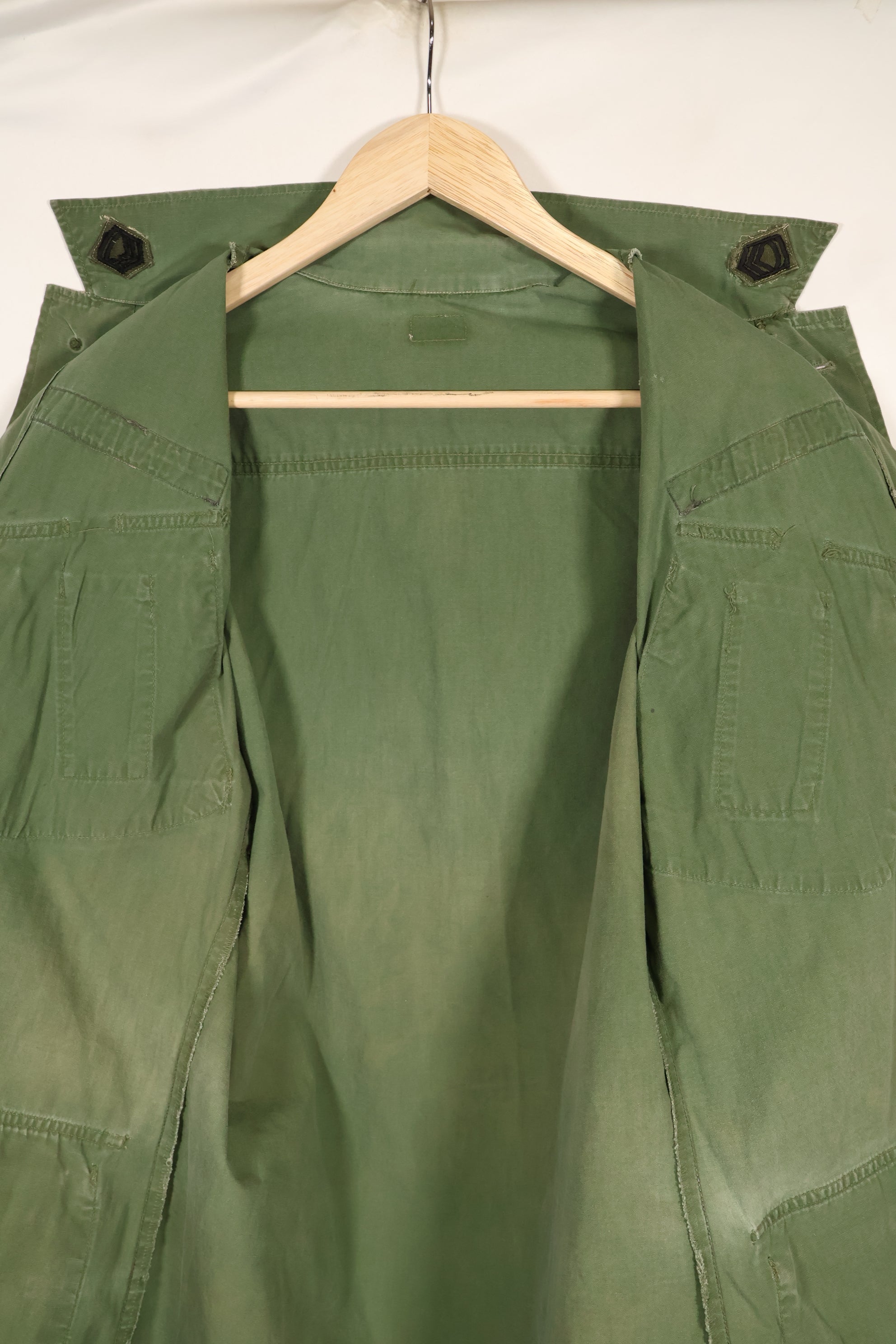 1967年契約　推定S-R　3rd Model ジャングルファティーグジャケット　73rd Surveillance Airplane Company（第73偵察航空中隊）パッチ初付け　中古品