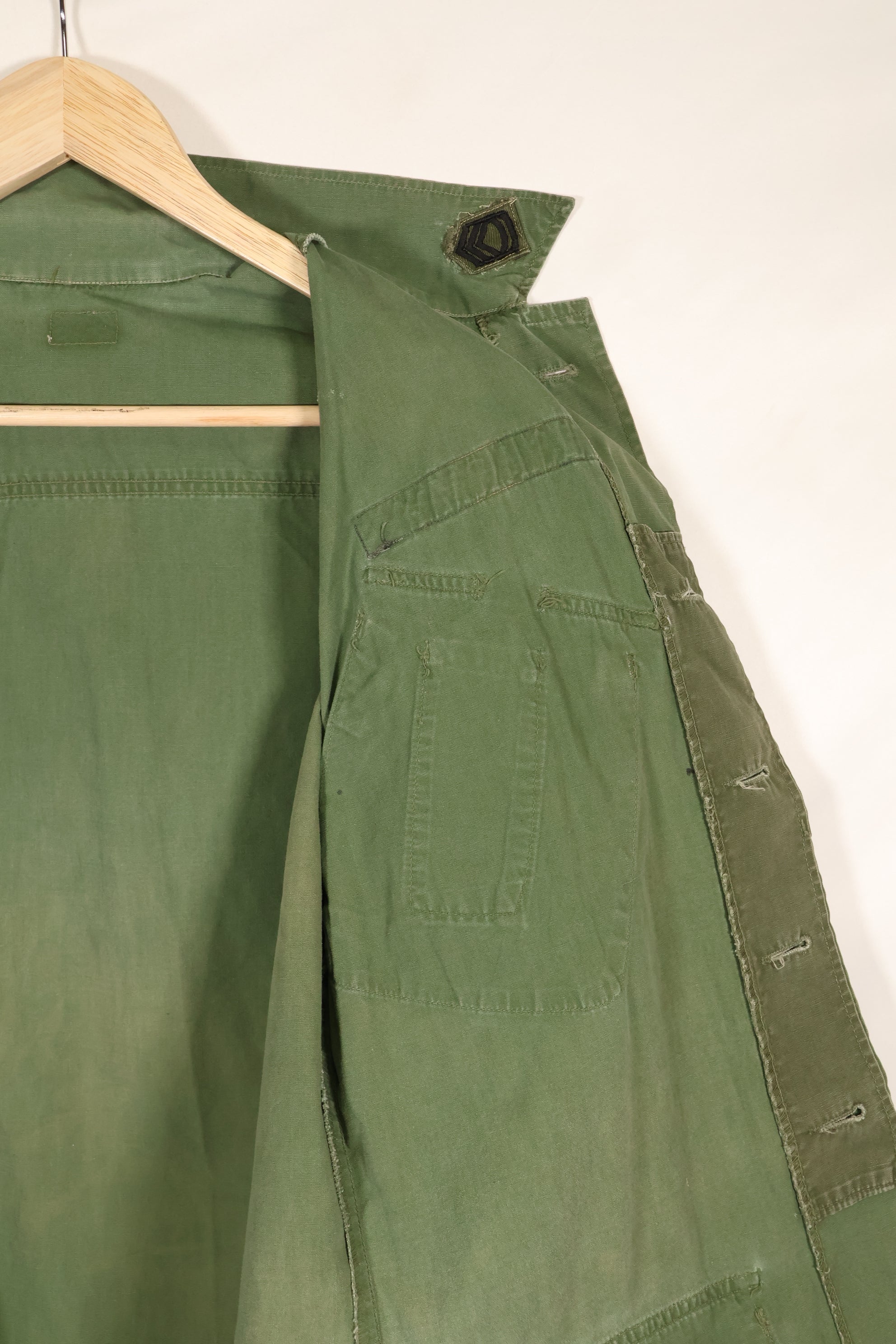 1967年契約　推定S-R　3rd Model ジャングルファティーグジャケット　73rd Surveillance Airplane Company（第73偵察航空中隊）パッチ初付け　中古品