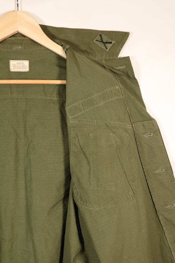 1969年契約　M-L　4th Model ジャングルファティーグ　ジャケット　グリーンベレー仕様　パッチ後付け　中古品