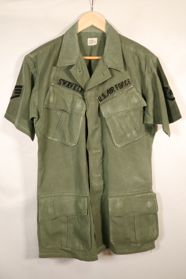 1968年契約　S-R　USAF　4th Model ジャングルファティーグ　ジャケット　半袖カスタム　中古品