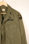 1960年代後半　S-L　アメリカ軍　4th Model ジャングルファティーグ　ジャケット　パッチ後付け　中古品
