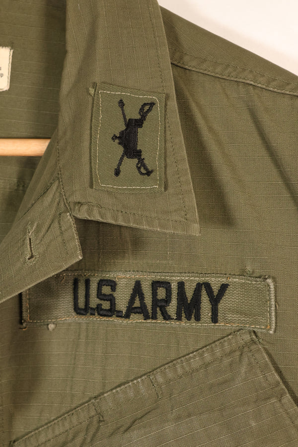 1960年代後半　S-L　アメリカ軍　4th Model ジャングルファティーグ　ジャケット　パッチ後付け　中古品