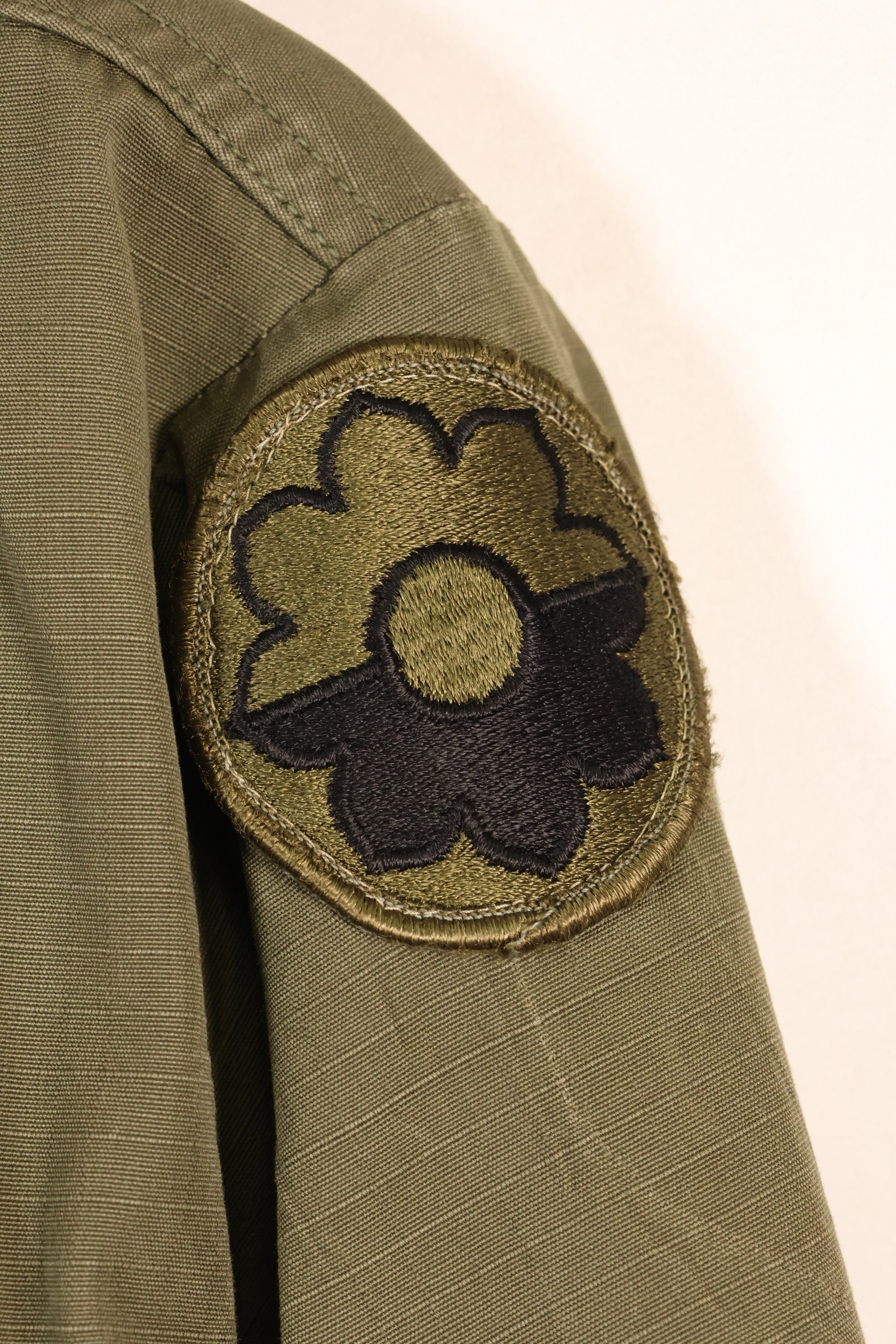 1960年代後半　S-L　アメリカ軍　4th Model ジャングルファティーグ　ジャケット　パッチ後付け　中古品