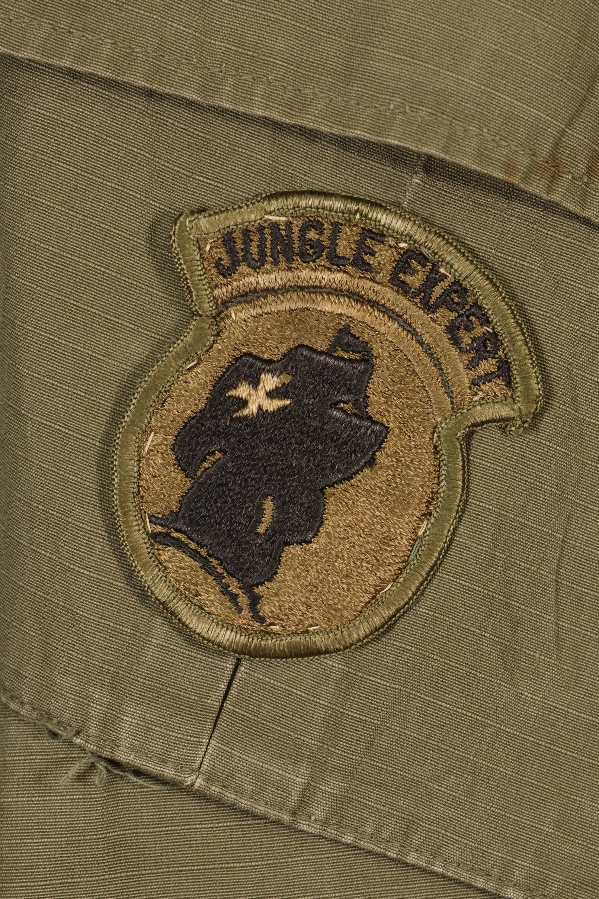 1960年代後半　S-L　アメリカ軍　4th Model ジャングルファティーグ　ジャケット　パッチ後付け　中古品