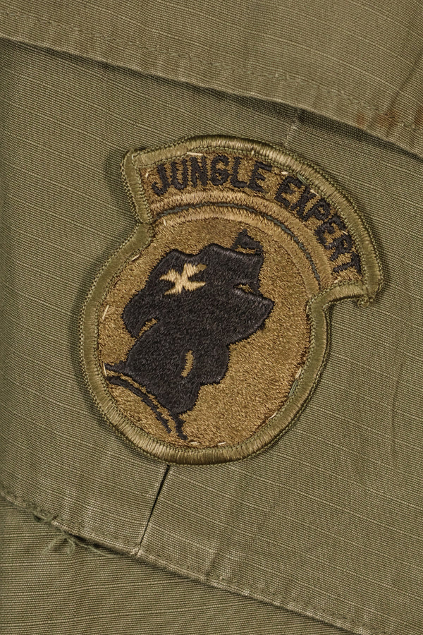 1960年代後半　S-L　アメリカ軍　4th Model ジャングルファティーグ　ジャケット　パッチ後付け　中古品