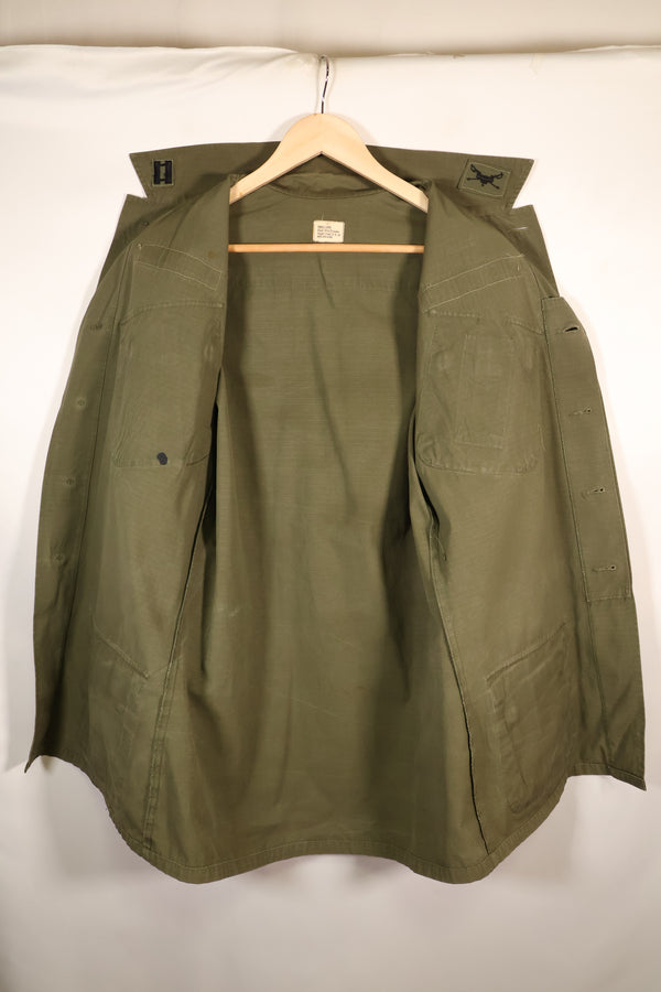 1960年代後半　S-L　アメリカ軍　4th Model ジャングルファティーグ　ジャケット　パッチ後付け　中古品