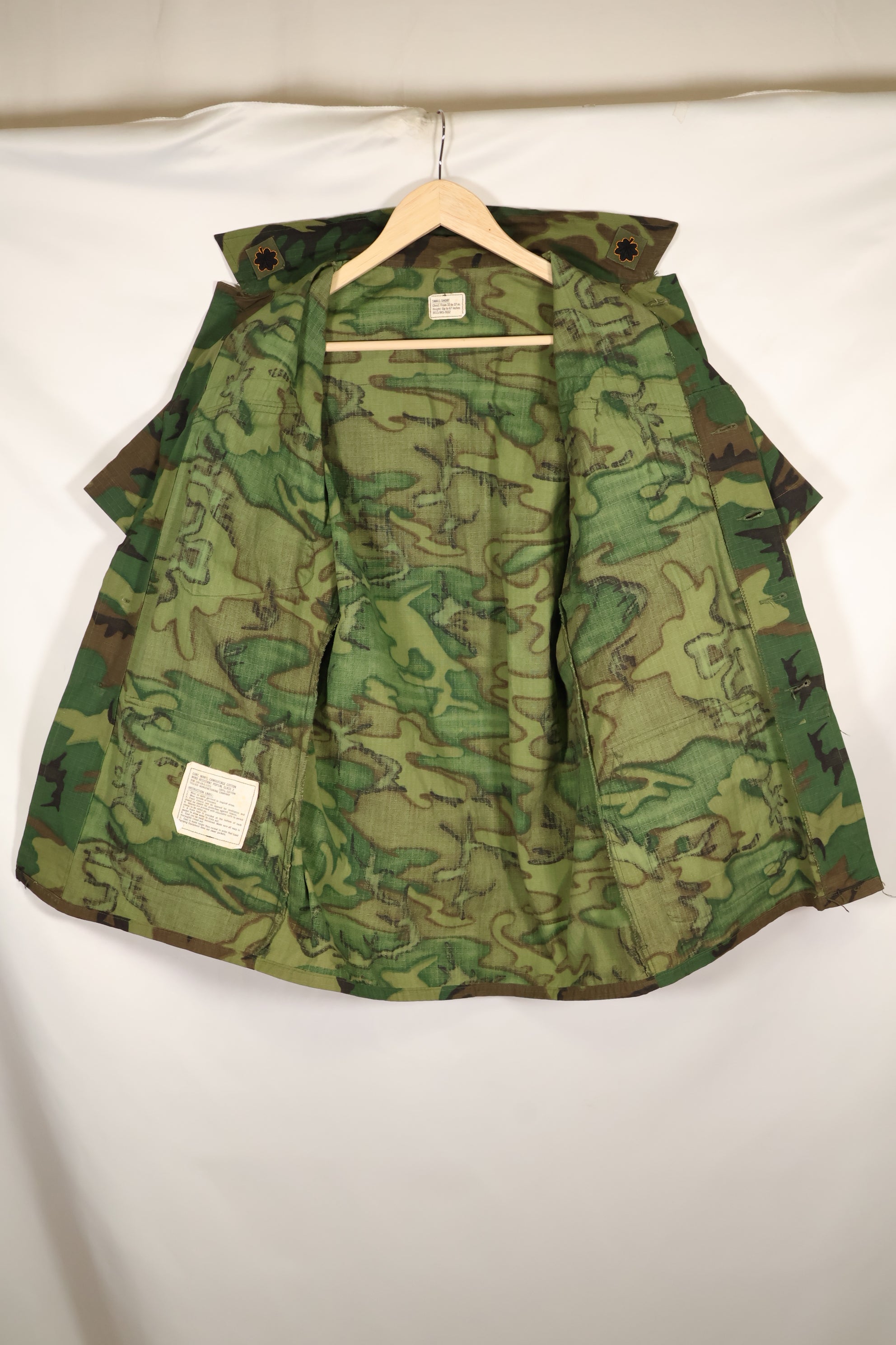 1969年契約　S-S　アメリカ空軍　少佐　ERDL　リップストップ　ジャケット　テイラー有　中古品