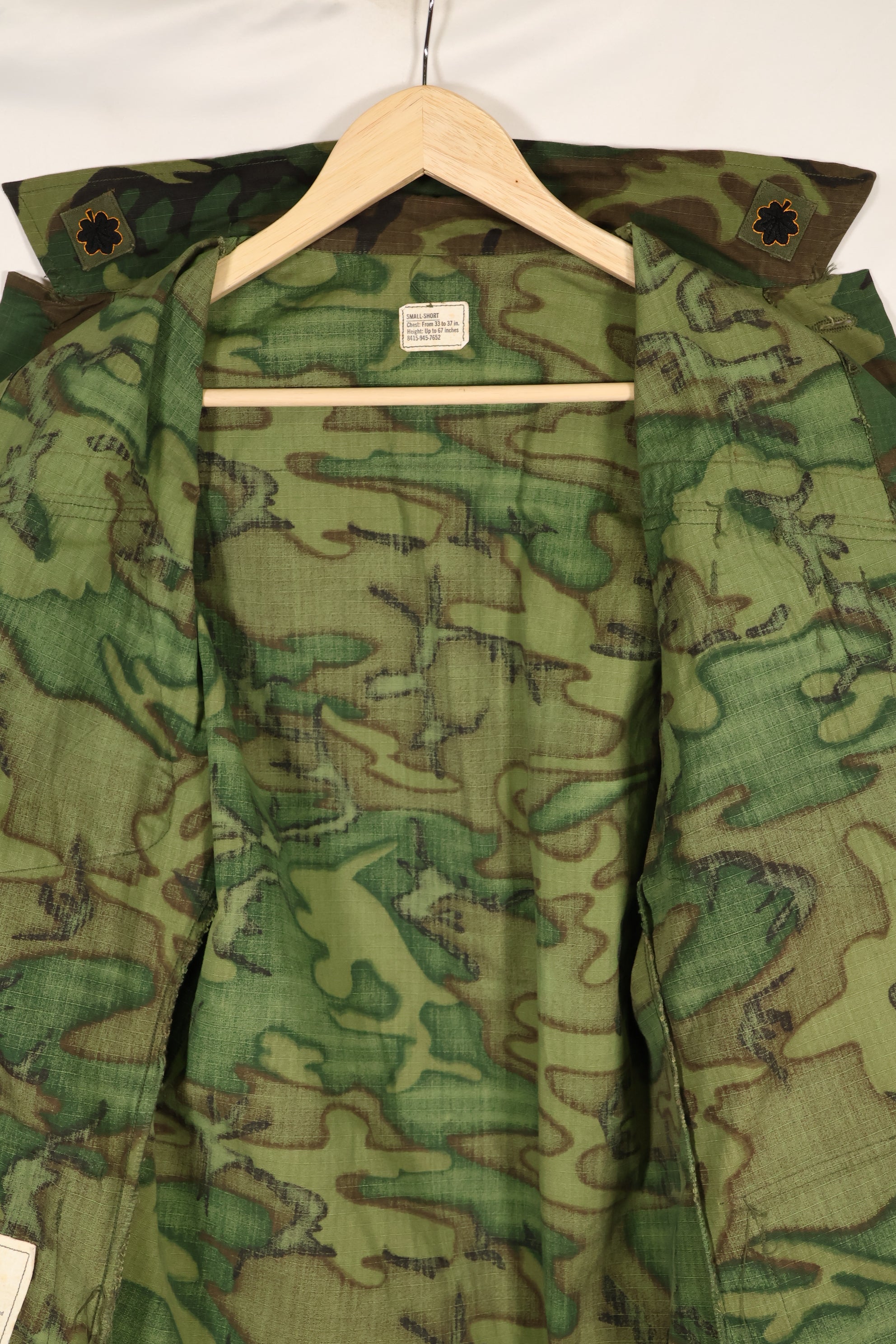 1969年契約　S-S　アメリカ空軍　少佐　ERDL　リップストップ　ジャケット　テイラー有　中古品