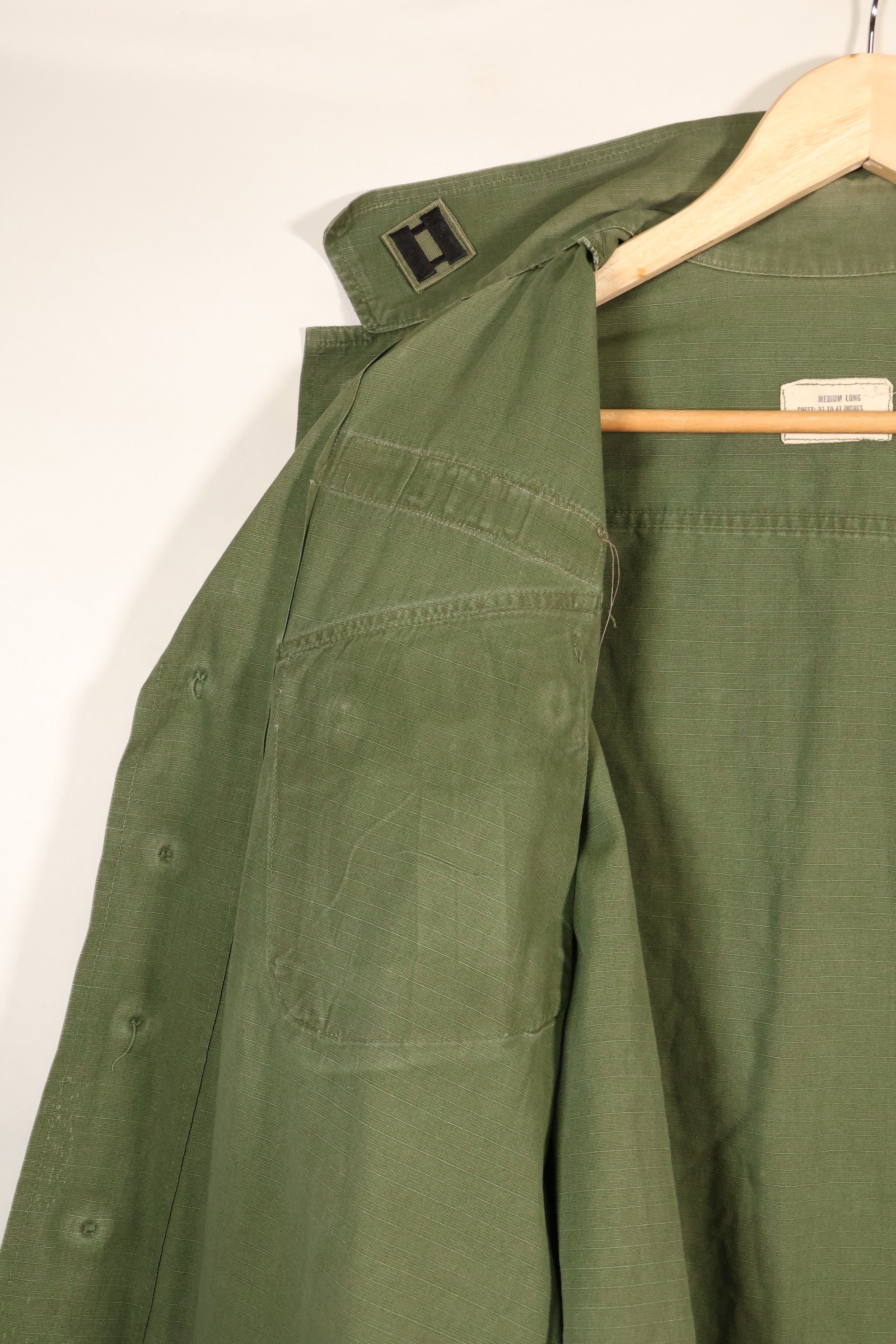 1969年契約　M-L　4th Model ジャングルファティーグ　ジャケット　パッチ後付け　中古品
