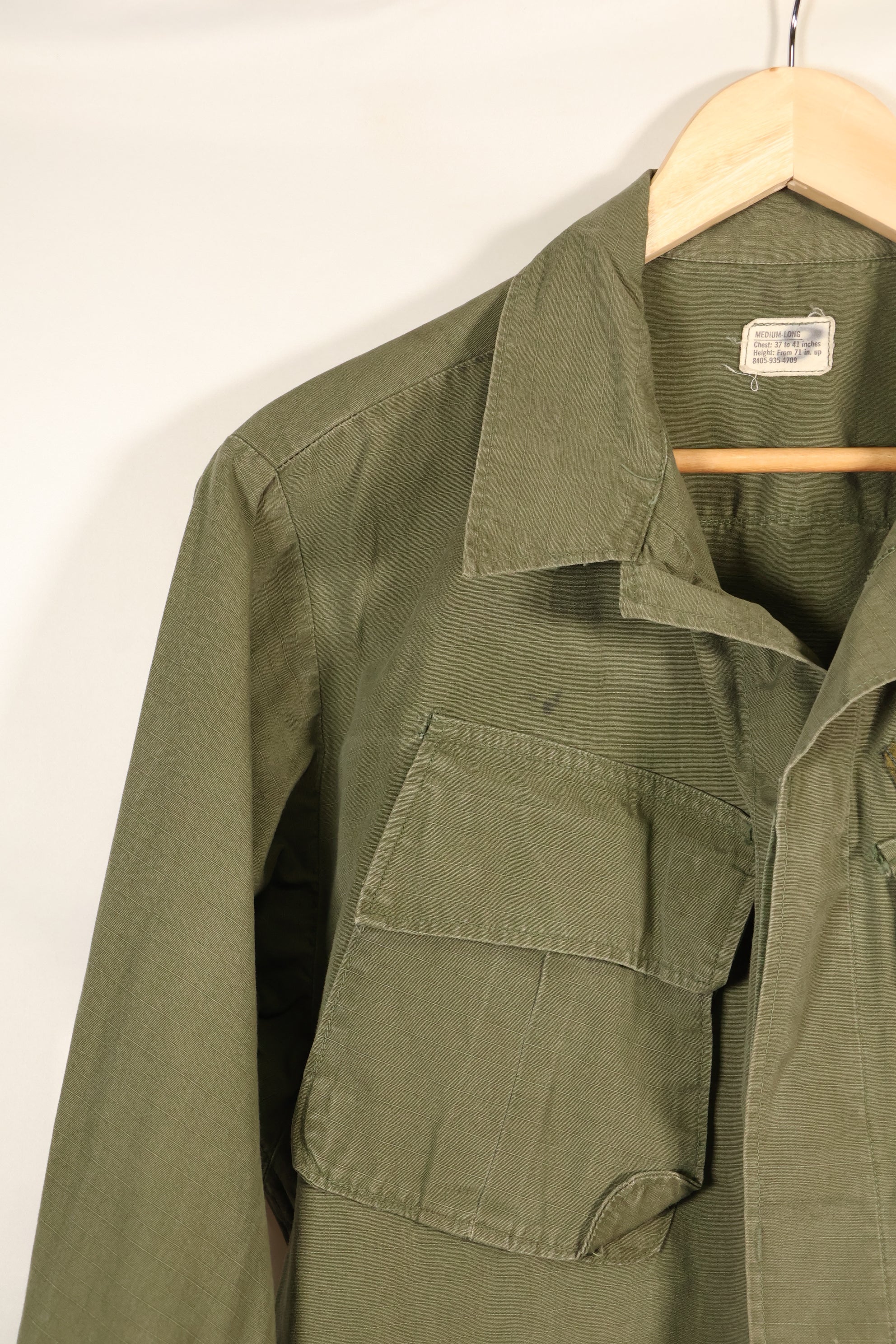 1968年契約　M-L US ARMY　4th Model ジャングルファティーグ　ジャケット　中古品