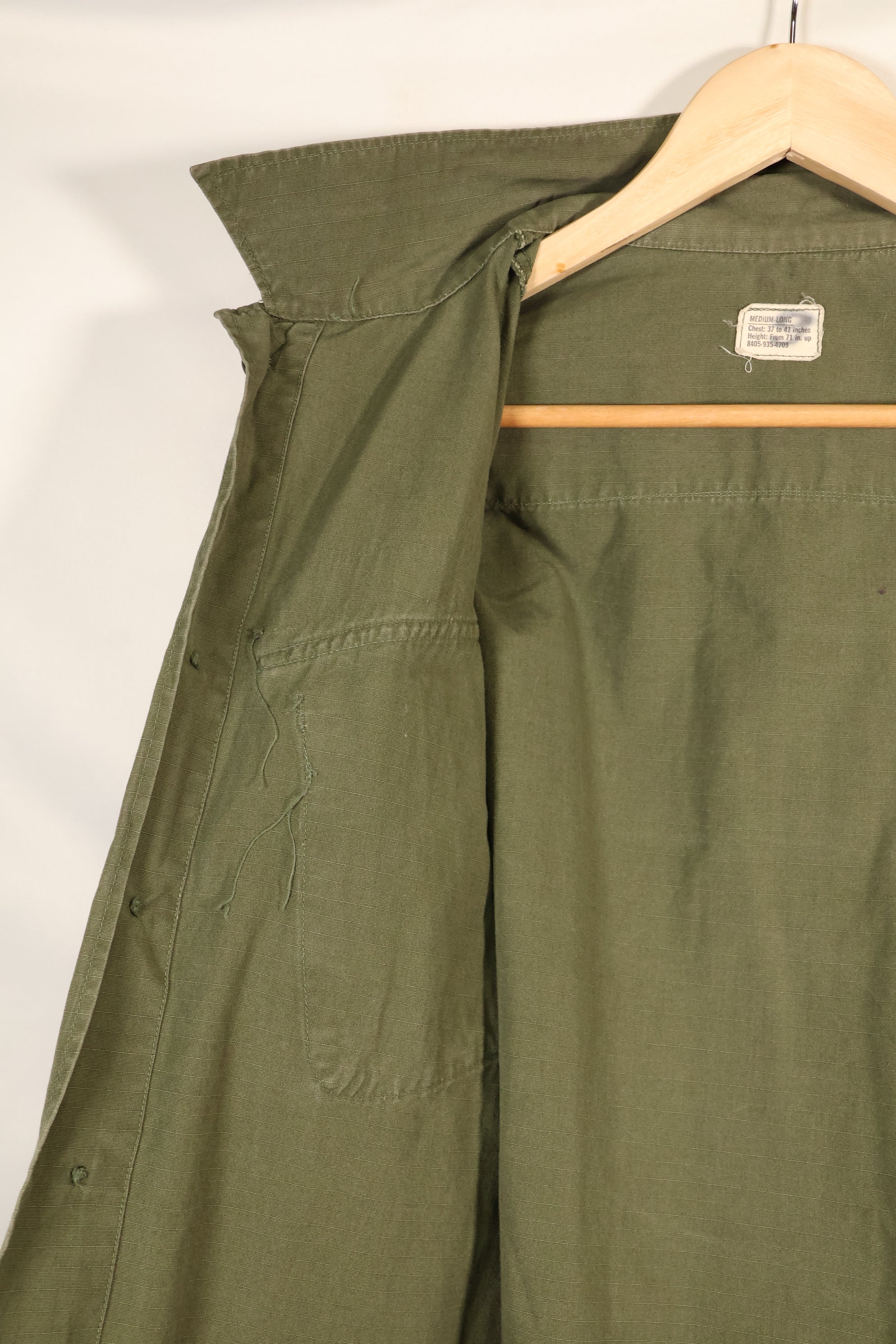1968年契約　M-L US ARMY　4th Model ジャングルファティーグ　ジャケット　中古品