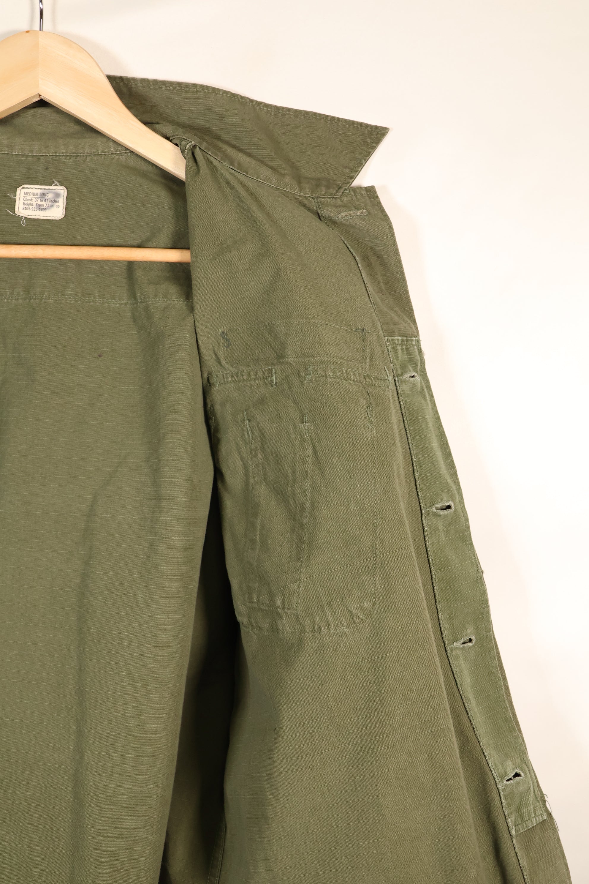1968年契約　M-L US ARMY　4th Model ジャングルファティーグ　ジャケット　中古品