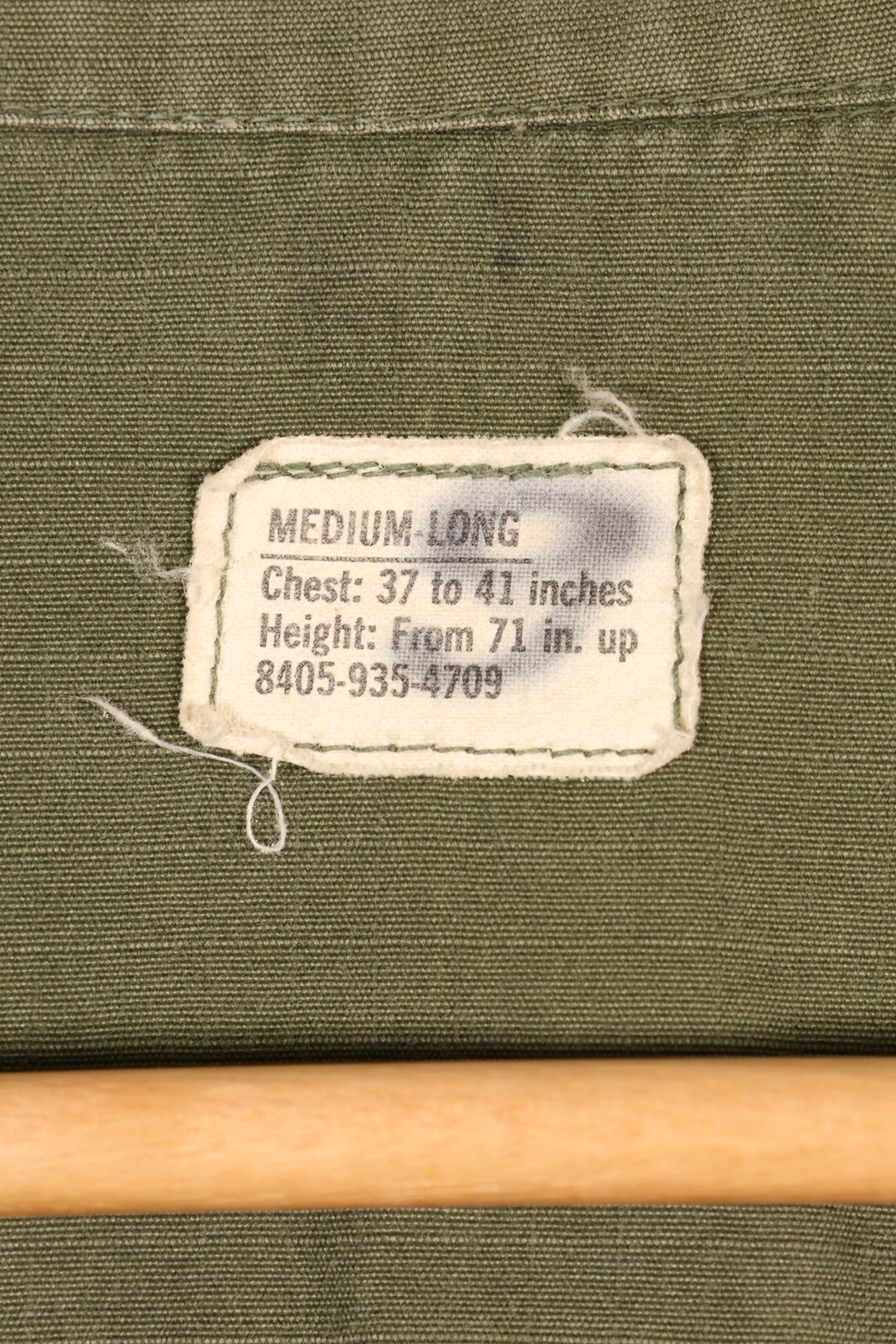 1968年契約　M-L US ARMY　4th Model ジャングルファティーグ　ジャケット　中古品