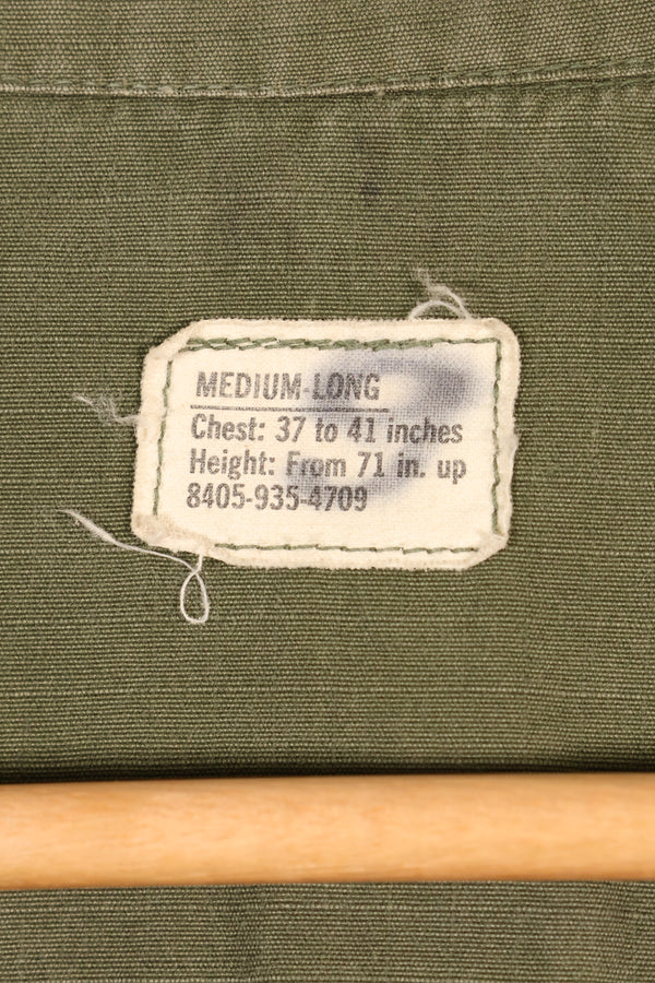 1968年契約　M-L US ARMY　4th Model ジャングルファティーグ　ジャケット　中古品
