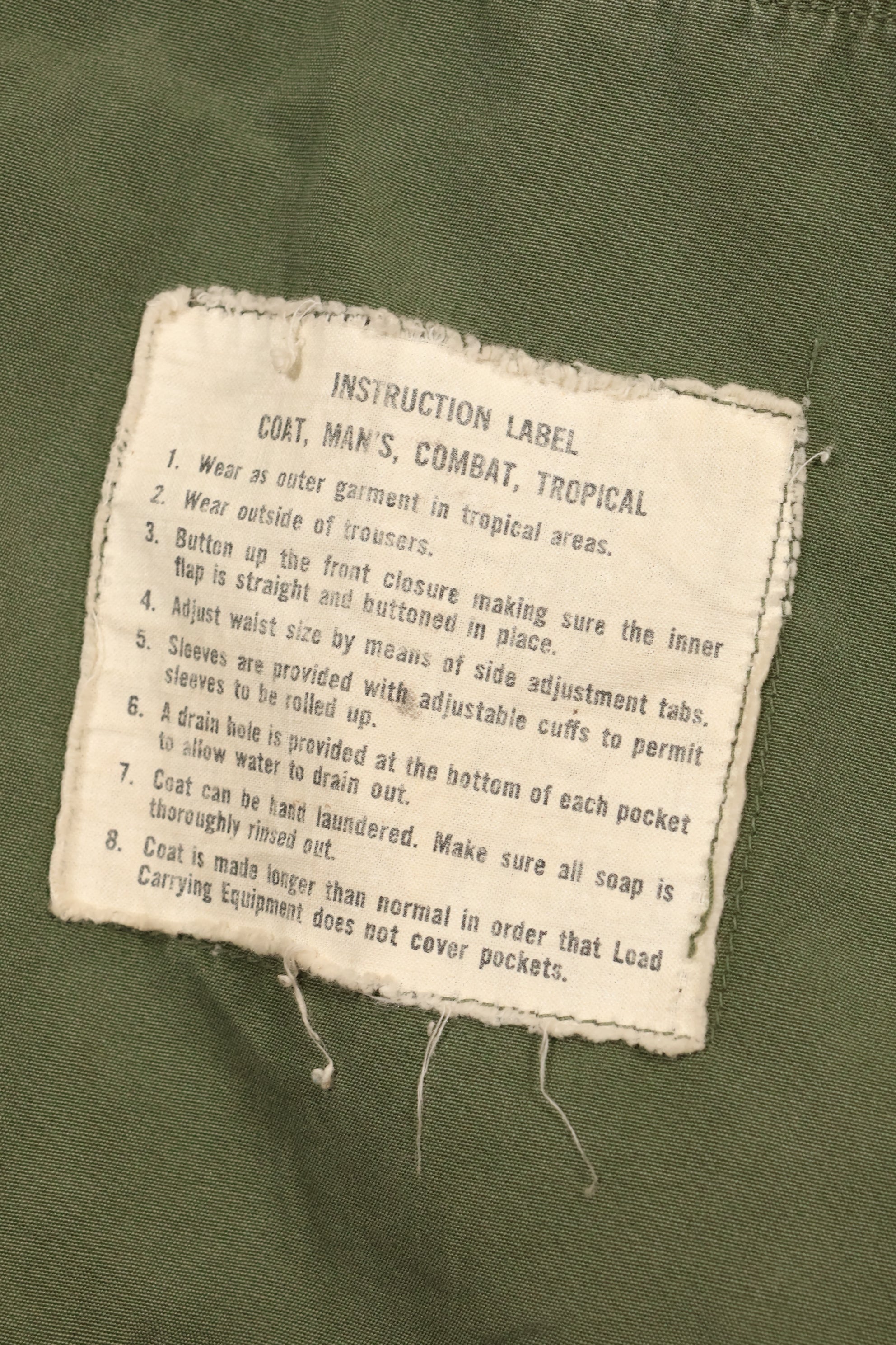 推定1965年頃　S-L　2nd Model ジャングルファティーグ　ジャケット　第25歩兵師団　パッチ付き　中古品