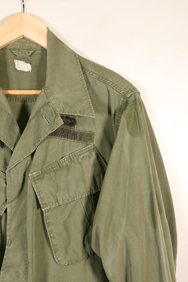 1967年契約　M-R　アメリカ陸軍　3rd Model ジャングルファティーグ　ジャケット　パッチ付　中古品