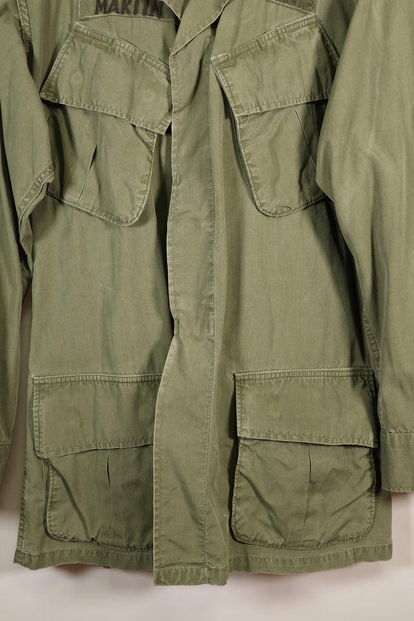 1967年契約　M-R　アメリカ陸軍　3rd Model ジャングルファティーグ　ジャケット　パッチ付　中古品