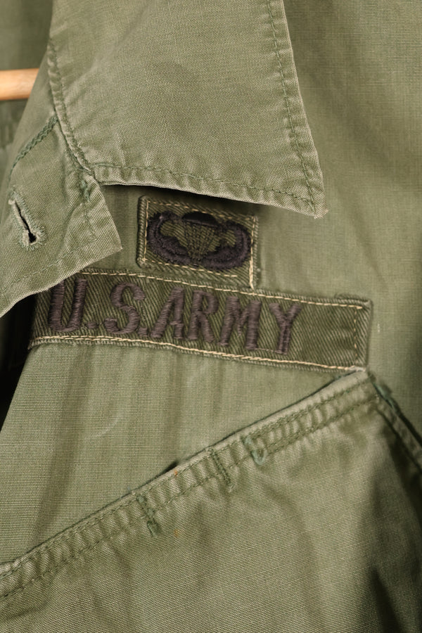 1967年契約　M-R　アメリカ陸軍　3rd Model ジャングルファティーグ　ジャケット　パッチ付　中古品
