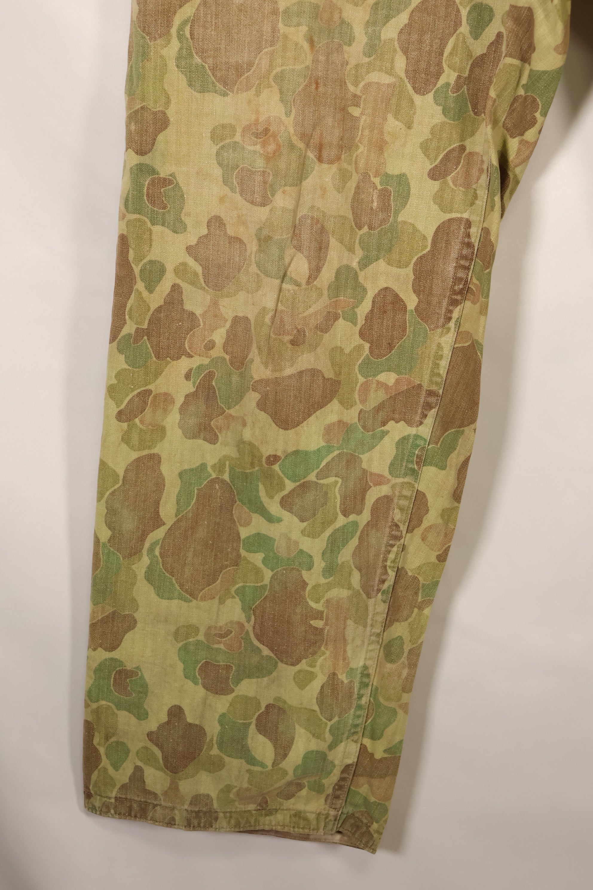 1940年代　WWII　USMC　P-44　フロッグスキン迷彩　ダックハンター　パンツ　補修あり　中古品