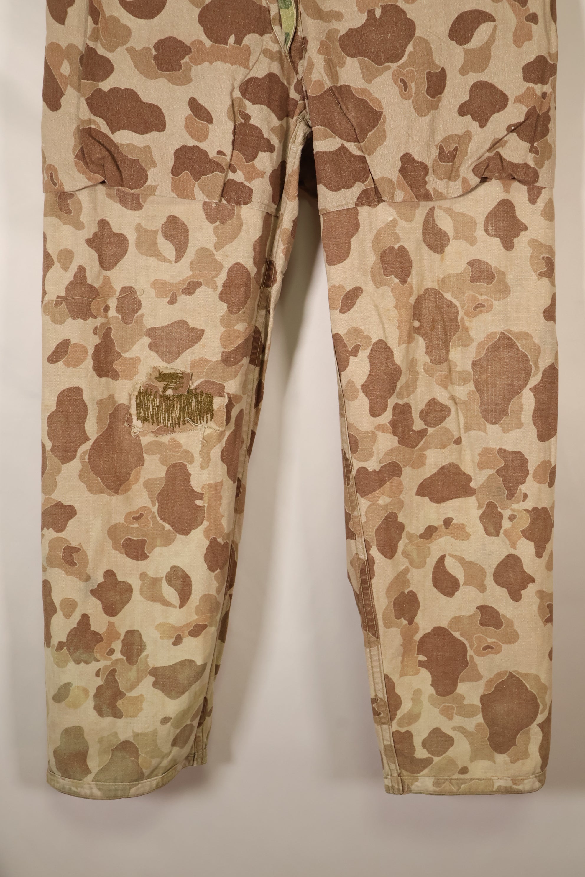1940年代　WWII　USMC　P-44　フロッグスキン迷彩　ダックハンター　パンツ　補修あり　中古品