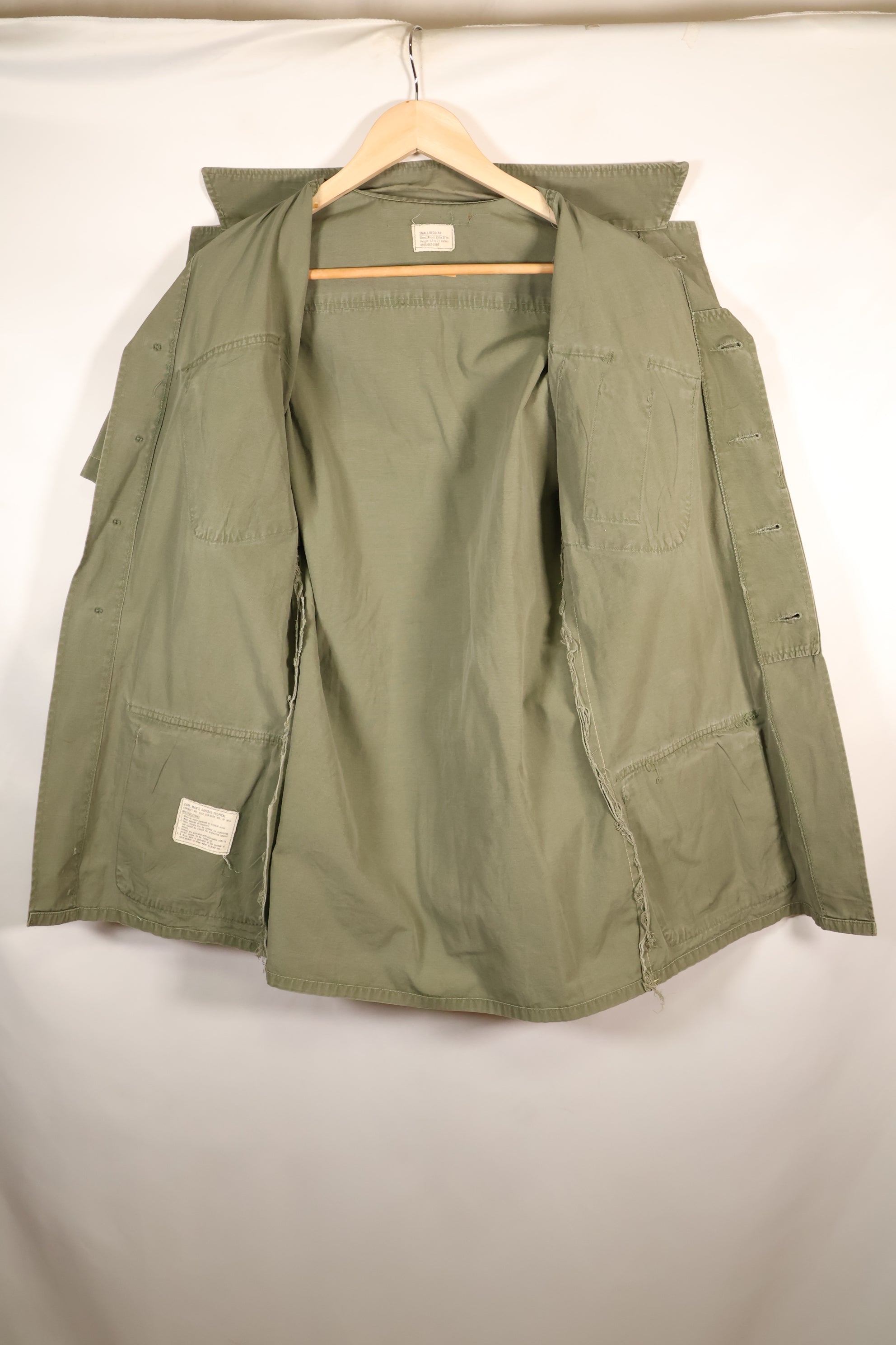 1966年〜67年契約　S-R　推定 USAF個体　3rd Model ジャングルファティーグ　ジャケット　半袖　中古品