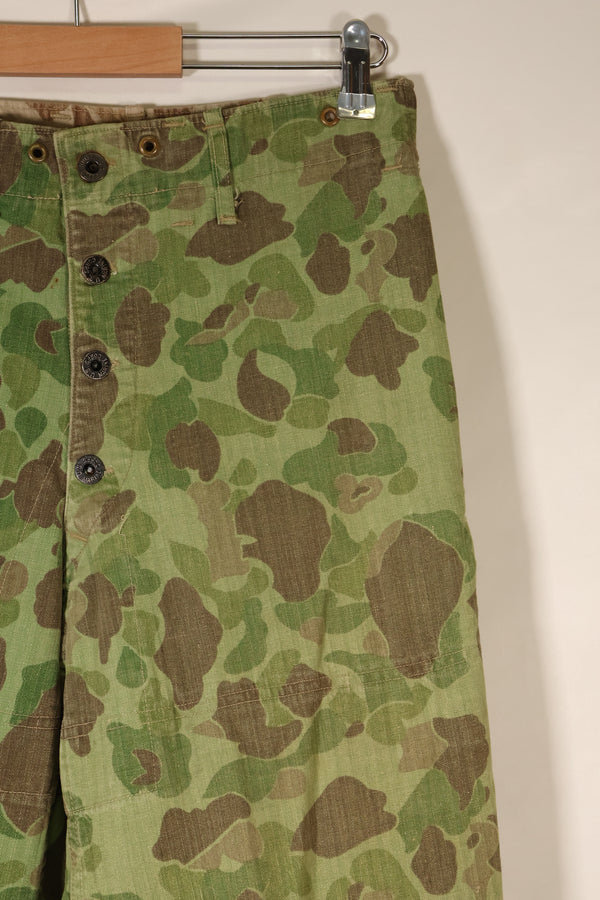 1940年代　WWII USMC　P-44　フロッグスキン迷彩　パンツ　状態良い　退色あり　中古品