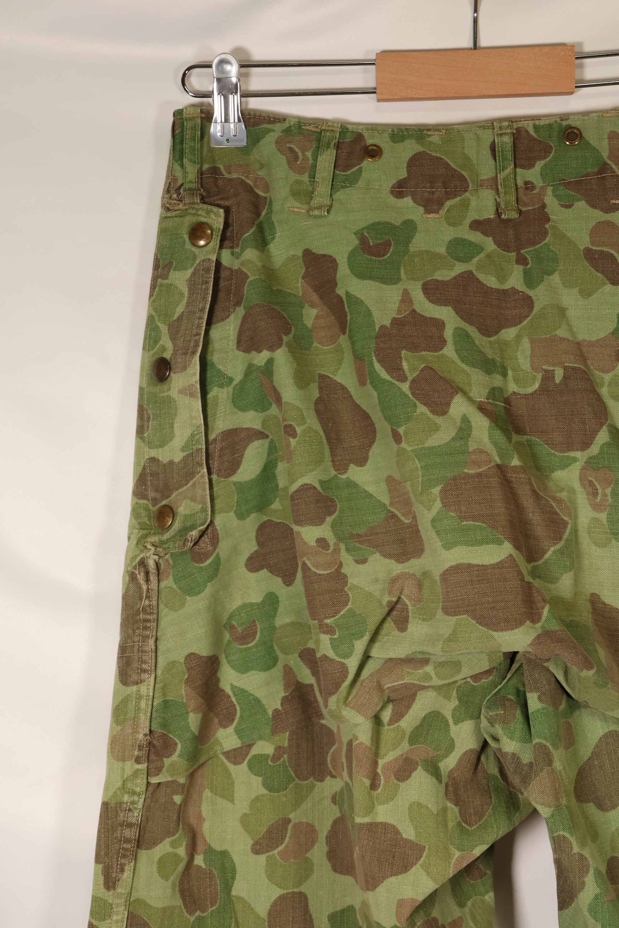 1940年代　WWII USMC　P-44　フロッグスキン迷彩　パンツ　状態良い　退色あり　中古品