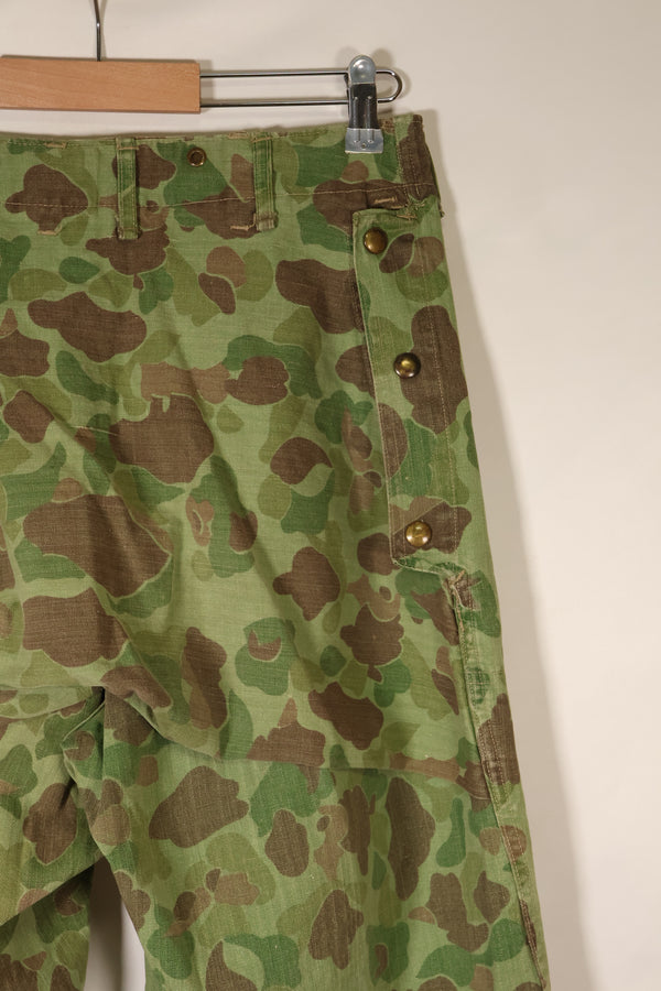 1940年代　WWII USMC　P-44　フロッグスキン迷彩　パンツ　状態良い　退色あり　中古品