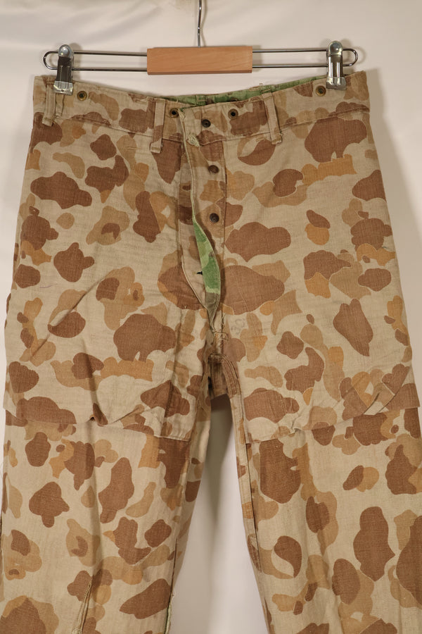 1940年代　WWII USMC　P-44　フロッグスキン迷彩　パンツ　状態良い　退色あり　中古品