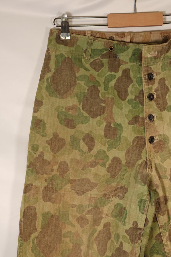1940年代　WWII　USMC　P-44　フロッグスキン迷彩　HBTパンツ　中古品