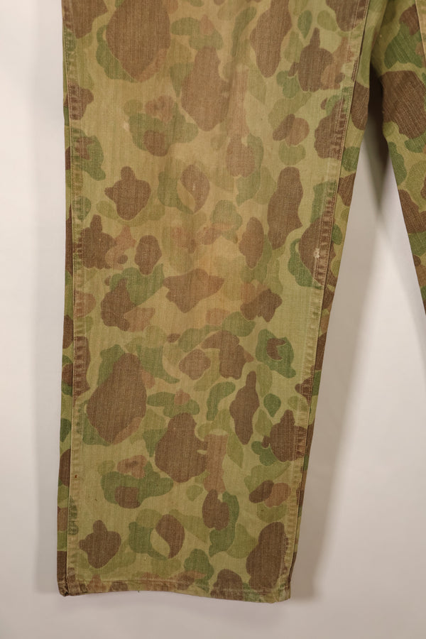 1940年代　WWII　USMC　P-44　フロッグスキン迷彩　HBTパンツ　中古品