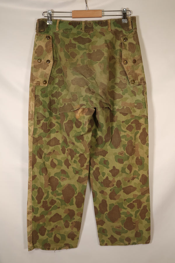 1940年代　WWII　USMC　P-44　フロッグスキン迷彩　HBTパンツ　中古品