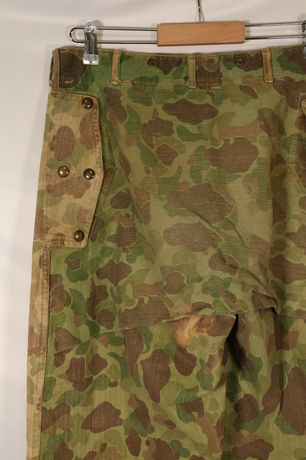 1940年代　WWII　USMC　P-44　フロッグスキン迷彩　HBTパンツ　中古品