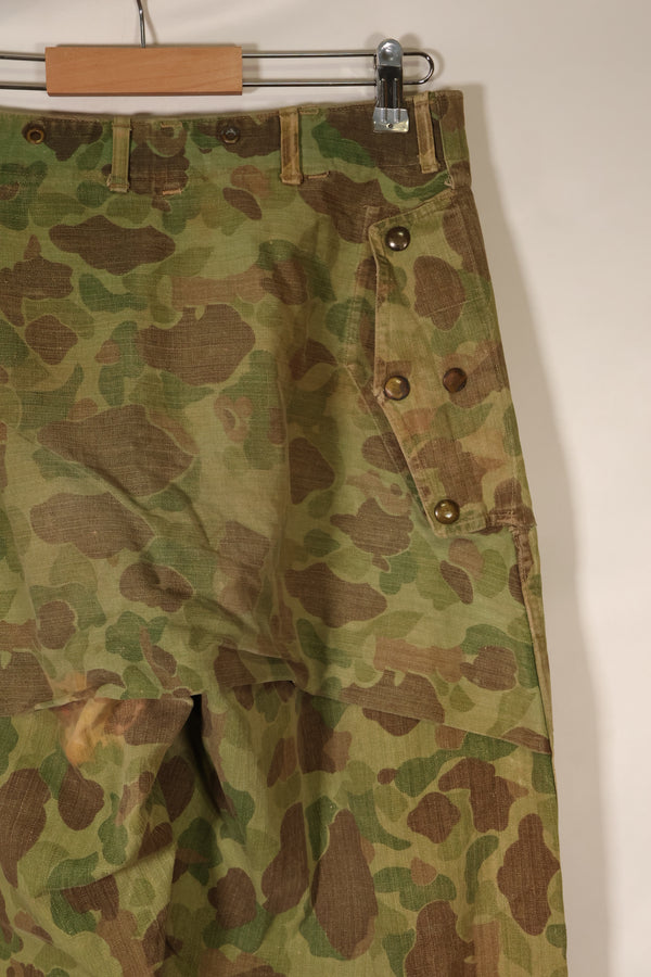 1940年代　WWII　USMC　P-44　フロッグスキン迷彩　HBTパンツ　中古品