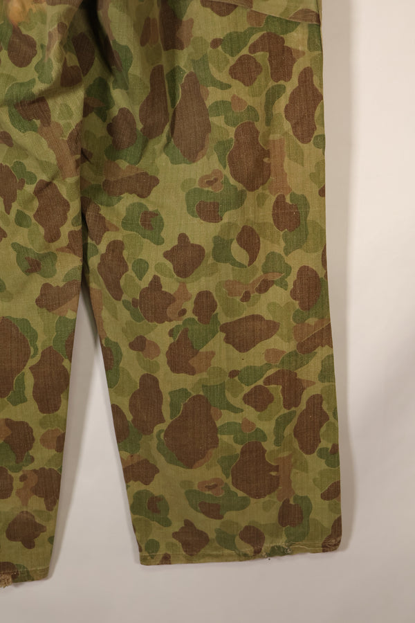 1940年代　WWII　USMC　P-44　フロッグスキン迷彩　HBTパンツ　中古品