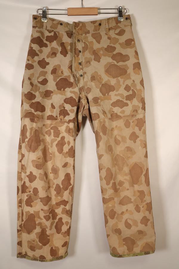 1940年代　WWII　USMC　P-44　フロッグスキン迷彩　HBTパンツ　中古品