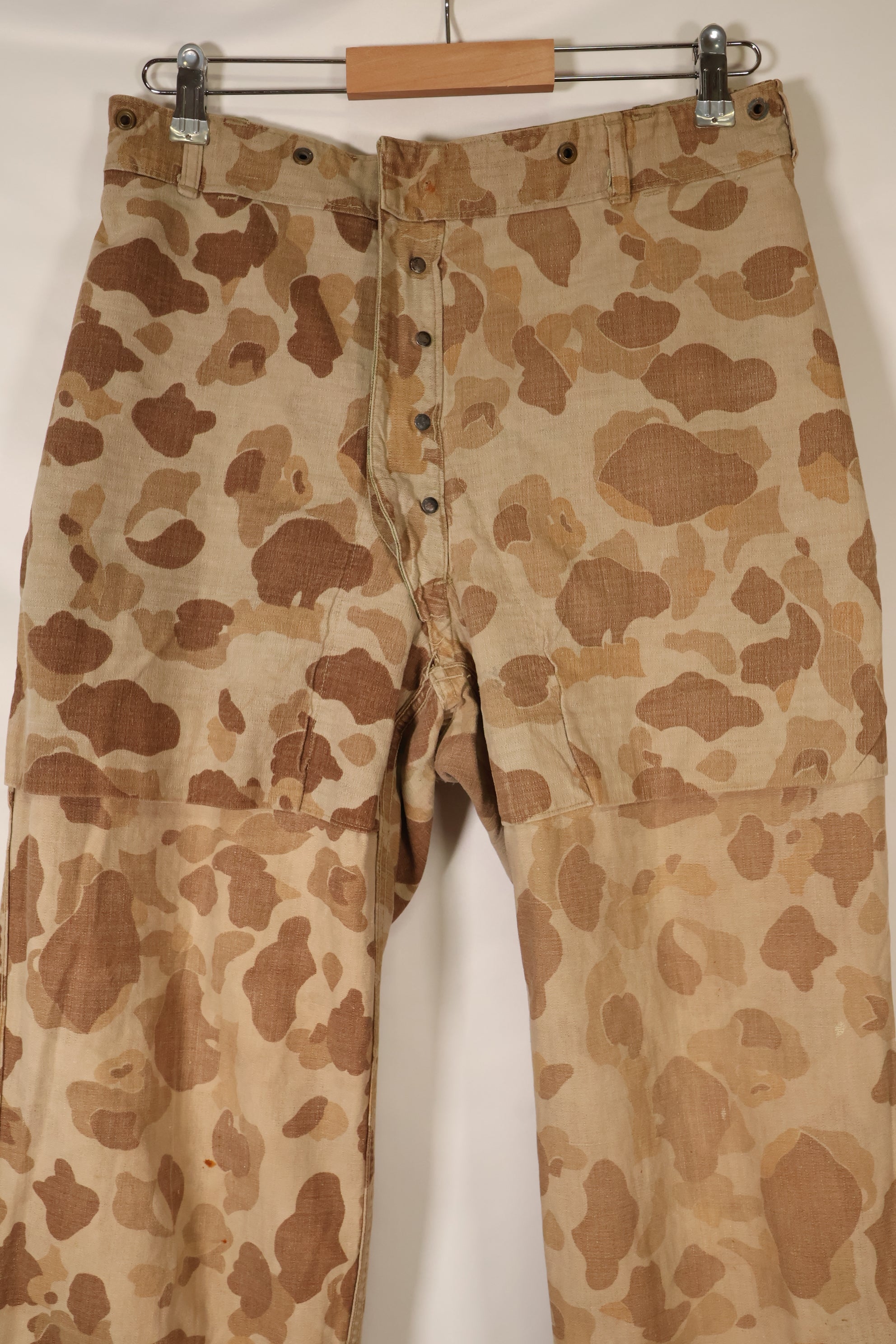1940年代　WWII　USMC　P-44　フロッグスキン迷彩　HBTパンツ　中古品