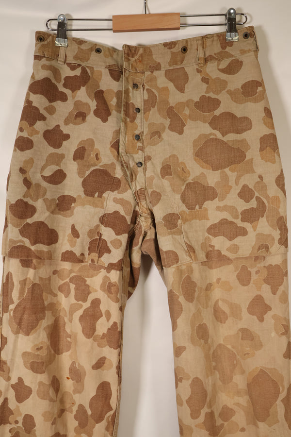 1940年代　WWII　USMC　P-44　フロッグスキン迷彩　HBTパンツ　中古品